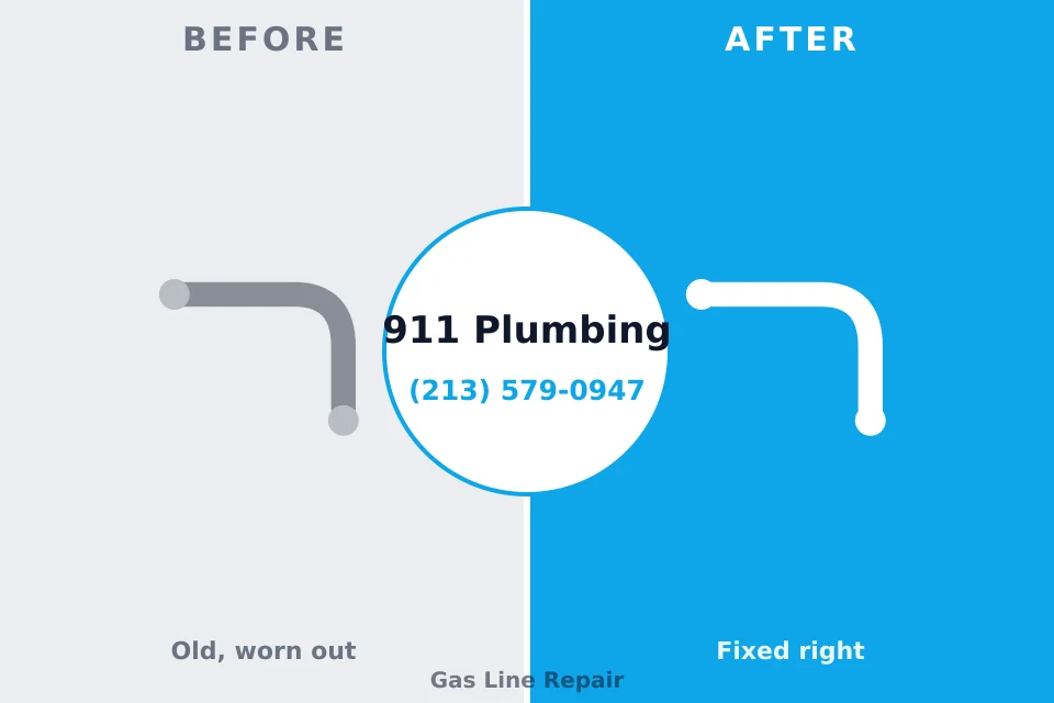 Before and after: plumbing repair Plains, KS